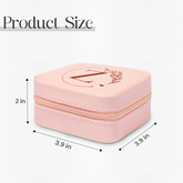 Personalized Jewelry Box, Pink Small Travel Jewelry Box with Initial Z, Monogrammed Jewelry Case Organizer for Girls Women Teen, Mini Travel Essentials Gifts for Christmas Birthday